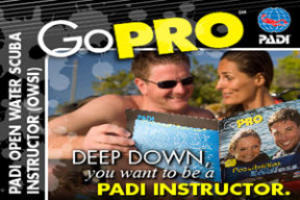 gopro and become a padi open water scuba instructor